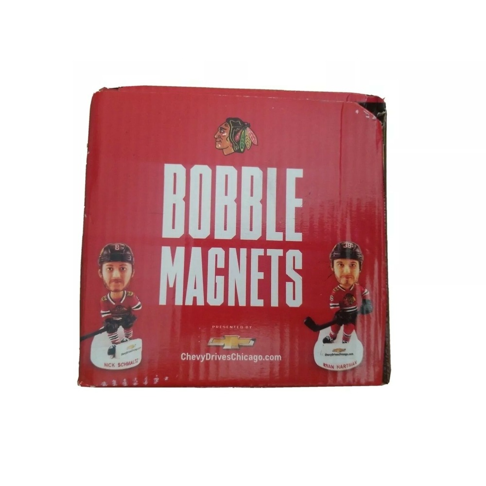 NICK SCHMALTZ AND RYAN HARTMAN BOBBLEHEAD MAGNETS NHL Chicago Blackhawks SGA